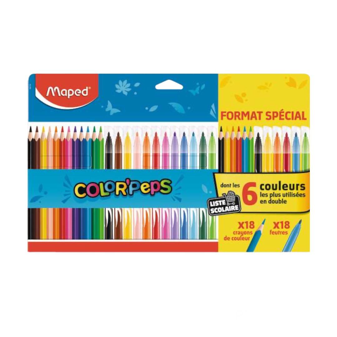 48 Crayons de couleurs de la gamme color'peps 