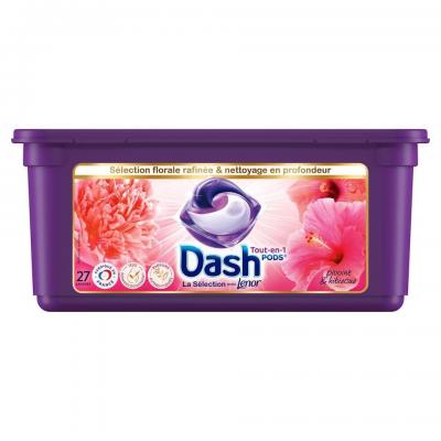 DASH Lessive capsules tout en 1 coup de foudre 32 capsules pas cher 