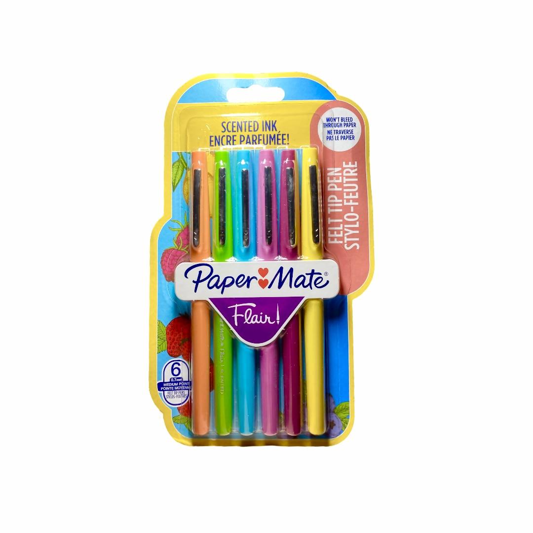Paper Mate Flair - Pack de 6 Feutres d'écriture parfumés