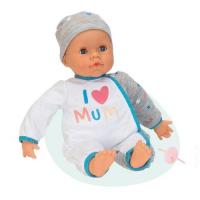 Falca poupee interactive pour bebe 38 cm i love mum white