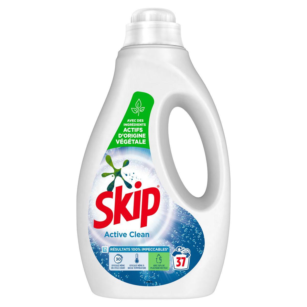 Skip Lessive Liquide en Capsules 3 en 1 Active Clean sans